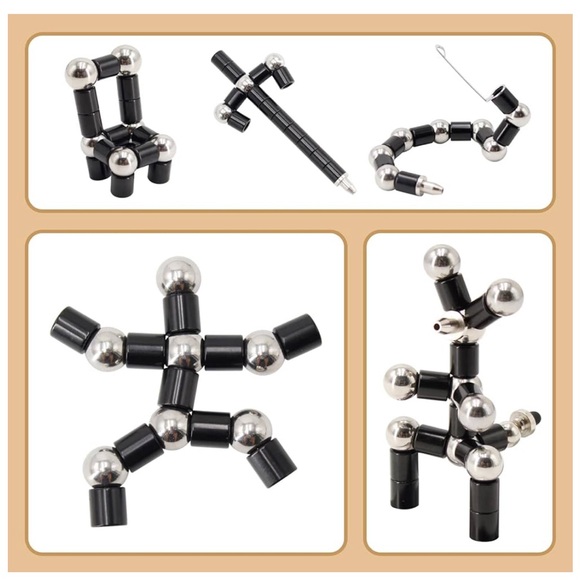 Magnetic Fidget Pen, Cool Fidget Toys，Perfect for Stress Relief & Focus NEW - Picture 2 of 6